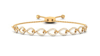 Rosec Jewels cubic zirconia infinity bolo bracelet for women, featuring sparkling stones and adjustable design.