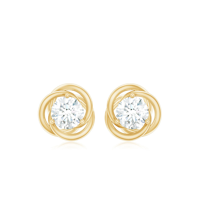 Real diamond swirl stud earrings for women by Rosec Jewels, featuring sparkling diamond accents and elegant swirl design.
