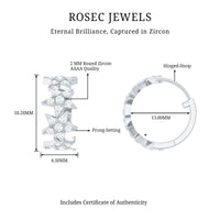 Zircon Star Celestial Hoop Earrings