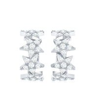 Zircon Star Celestial Hoop Earrings