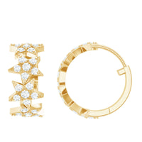 Zircon Star Celestial Hoop Earrings