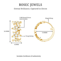 Zircon Star Celestial Hoop Earrings