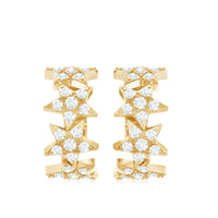 Zircon Star Celestial Hoop Earrings