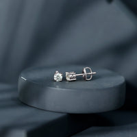 Brilliant Cut Diamond Solitaire Stud Earrings in Prong Setting