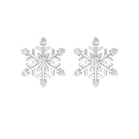 Diamond Snowflake Christmas Earrings