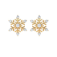Diamond Snowflake Christmas Earrings
