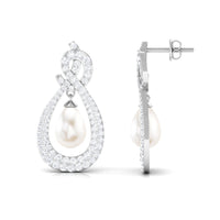 Genuine Freshwater Pearl Teardrop Earrings for Bride