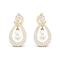Genuine Freshwater Pearl Teardrop Earrings for Bride