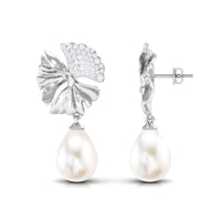Nature Inspired 9X12mm Freshwater Pearl Drop Earrings