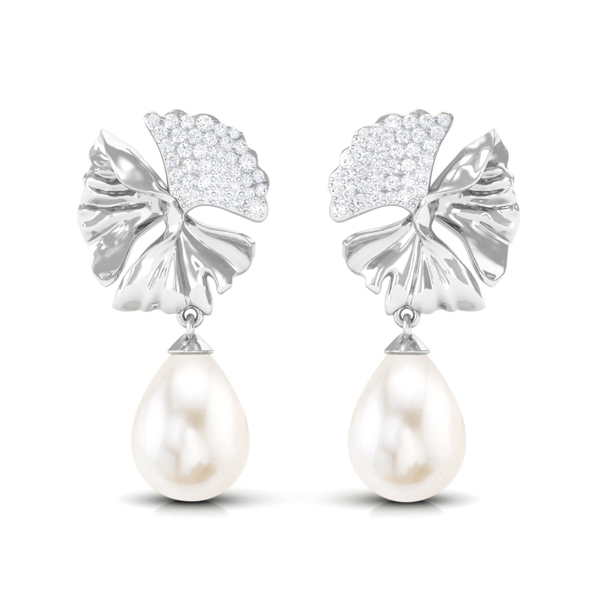 Nature Inspired 9X12mm Freshwater Pearl Drop Earrings