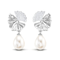 Nature Inspired 9X12mm Freshwater Pearl Drop Earrings