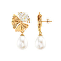 Nature Inspired 9X12mm Freshwater Pearl Drop Earrings