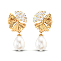 Nature Inspired 9X12mm Freshwater Pearl Drop Earrings