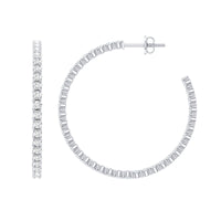 Certified Moissanite Big Hoop Earrings for Women