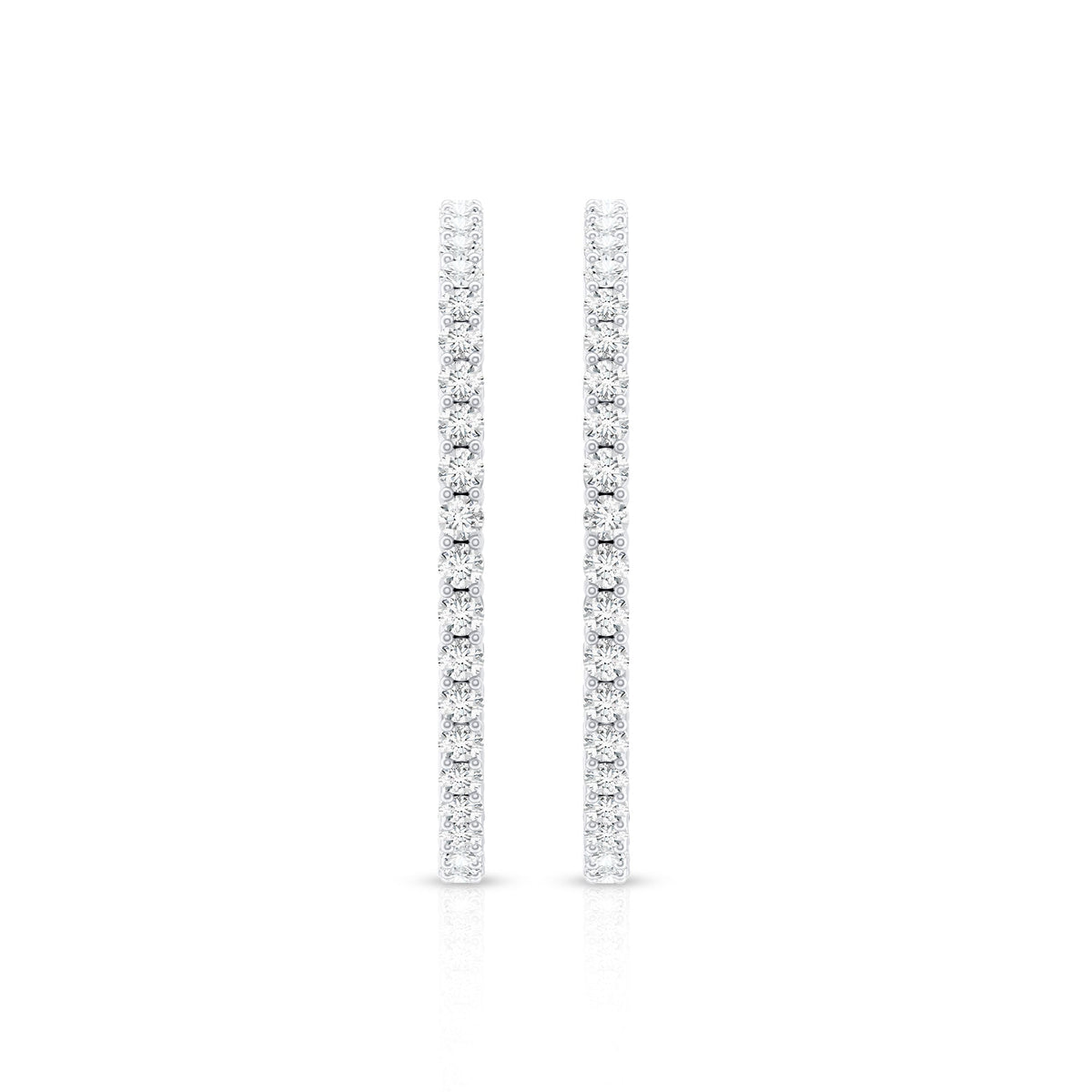 Certified Moissanite Big Hoop Earrings for Women