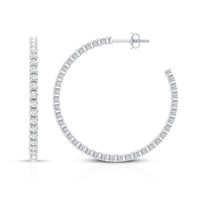Certified Moissanite Big Hoop Earrings for Women