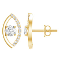 Certified Lab Grown Diamond Minimalist Stud Earrings