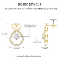 Certified Lab Grown Diamond Infinity Stud Earrings