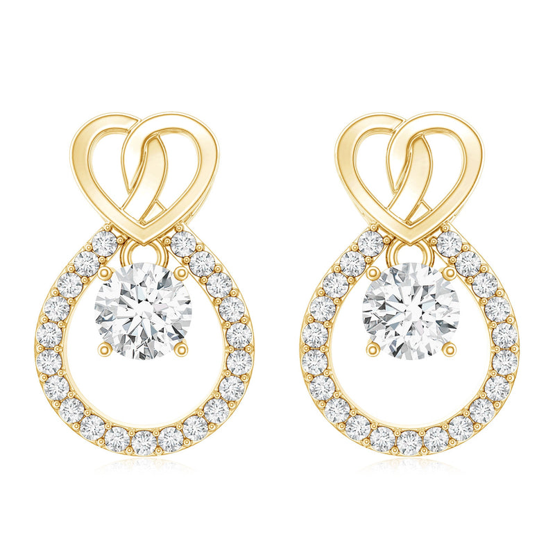 Rosec Jewels lab grown diamond infinity stud earrings featuring sparkling diamond accents on sterling silver posts