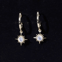 Certified Lab Grown Diamond Sunburst Hoop Earrings