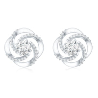 Certified Lab 5 MM Round Diamond Swirl Stud Earrings