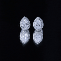 Certified 1.3 Carat Lab Grown Diamond Teardrop Stud Earrings