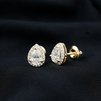 Certified 1.3 Carat Lab Grown Diamond Teardrop Stud Earrings