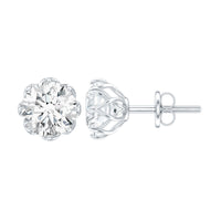 1.9 Carat Certified Lab Grown Diamond Solitaire Stud Earrings