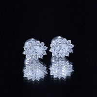 Certified Oval Shaped Lab Grown Diamond Halo Stud Earrings