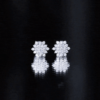 Certified Lab Grown Diamond Flower Statement Earrings