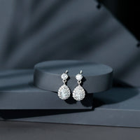 Lab 5X7MM Pear Shaped Diamond Bridal Drop Earrings