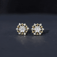 Diamond Cluster Stud Earrings