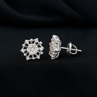 Diamond Cluster Stud Earrings