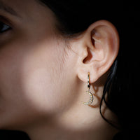 Rosec Jewels certified diamond moon drop hoop earrings with elegant hoop design and sparkling diamond accents.