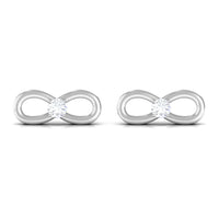 Infinity Stud Earrings for Women with Moissanite