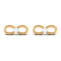 Infinity Stud Earrings for Women with Moissanite