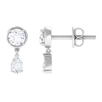 Certified Moissanite Drop Earrings