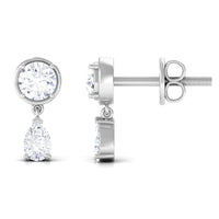Certified Moissanite Drop Earrings