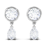 Certified Moissanite Drop Earrings
