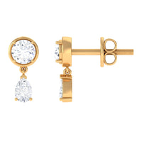 Certified Moissanite Drop Earrings