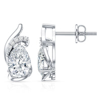 5X7 MM Certified Lab Grown Diamond Teardrop Stud Earrings