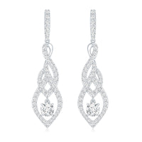 Lab Grown Diamond Long Statement Earrings