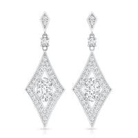 Certified Lab Grown Diamond Dangle Long Earrings