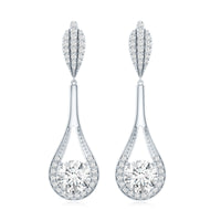 Certified Lab Grown Diamond Long Dangle Earrings