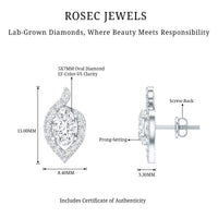 Certified 5X7 MM Oval Lab Grown Diamond Stud Earrings For Women