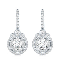 Certified Lab Grown Diamond Bridal Wedding Drop Earrings