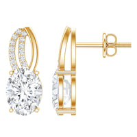 6X8 MM Oval Lab Grown Diamond Designer Studs For Women