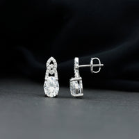 6X8 MM Oval Lab Grown Diamond Designer Stud Earrings