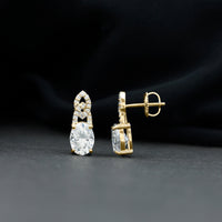 6X8 MM Oval Lab Grown Diamond Designer Stud Earrings