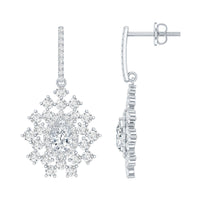 Certified Pear Shape Lab Grown Diamond Bridal Drop Earrings